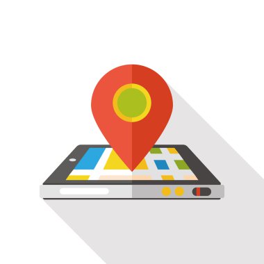 Harita Gps düz simgesi