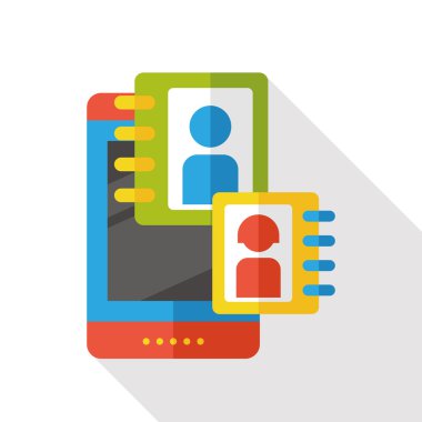 sosyal medya cep telefonu düz simgesi; İlgili kişi