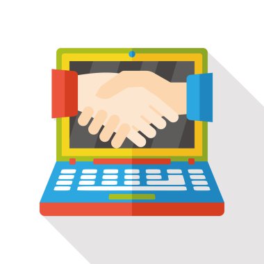 sosyal medya bilgisayar dizüstü düz kutsal kişilerin resmi