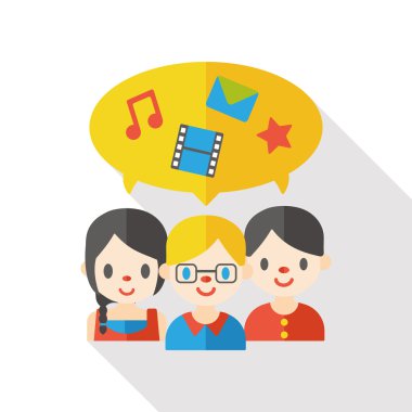 insanlar düz simgesi bağlayın