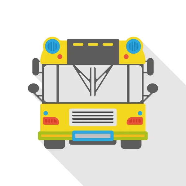 School bus flat icon — Stock Vector