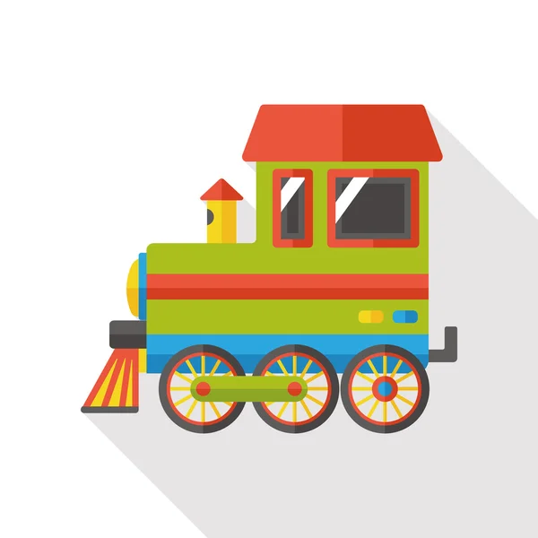 Trasporto treno icona piatta — Vettoriale Stock