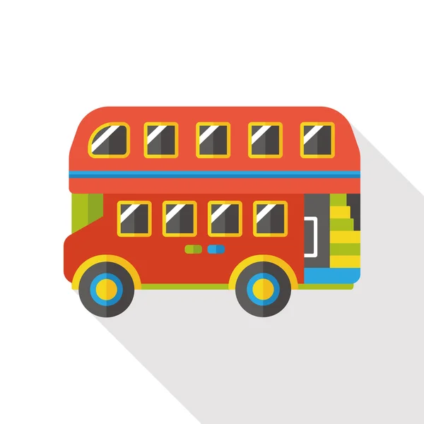 Transportation bus flat icon — Stock Vector