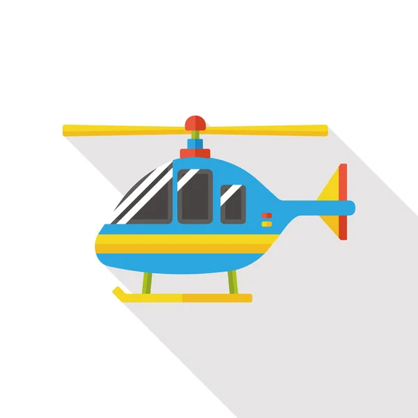 Transporte helicóptero ícone plana — Vetor de Stock