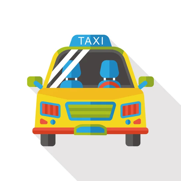 Trasporto taxi icona piatta — Vettoriale Stock
