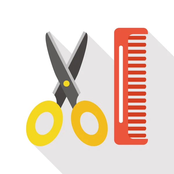 pet brush and cleaning tool flat icon