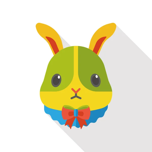 Tier Haustier Kaninchen flache Symbol — Stockvektor