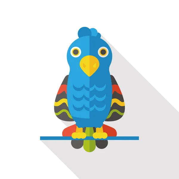 Animal Perroquet icône plate — Image vectorielle