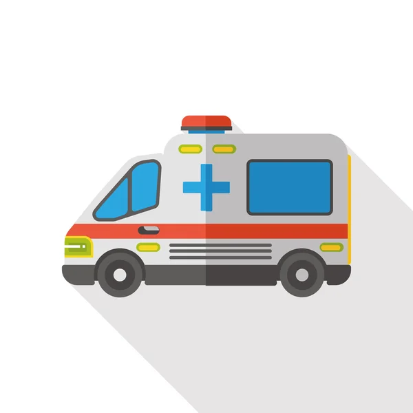 Hastane ambulans düz simgesi — Stok Vektör