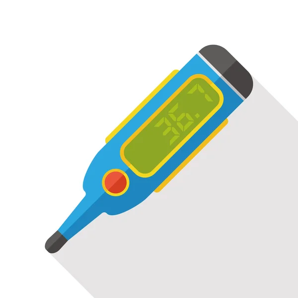 Termômetro de temperatura ícone plano — Vetor de Stock