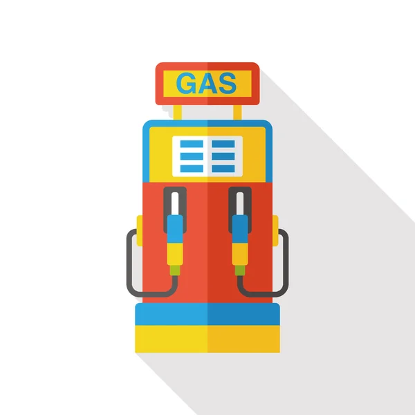 Benzin istasyonu düz simgesi — Stok Vektör