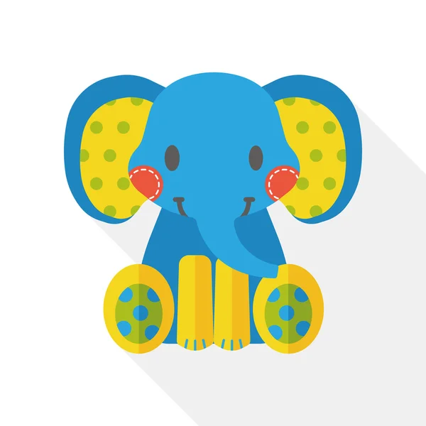 Цирк слон плоский значок — стоковий вектор