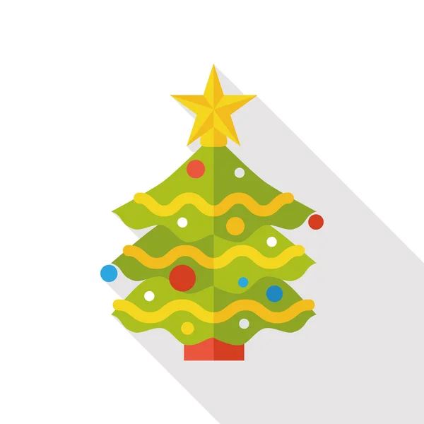 Weihnachtsbaum flach Ikone — Stockvektor