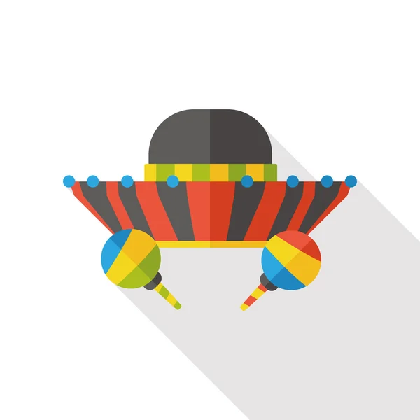 Mexican Hat flat icon — Stock Vector
