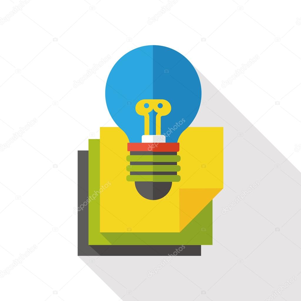 bulb knowledge flat icon