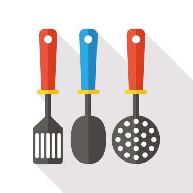 mutfak eşyaları spatula düz simgesi