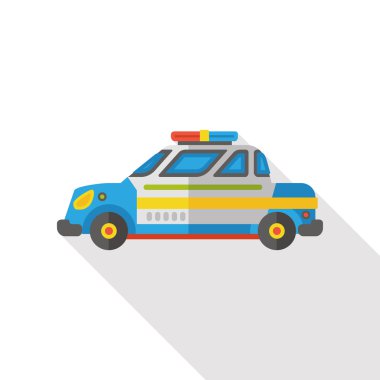 Ulaşım düz polis araba simgesi