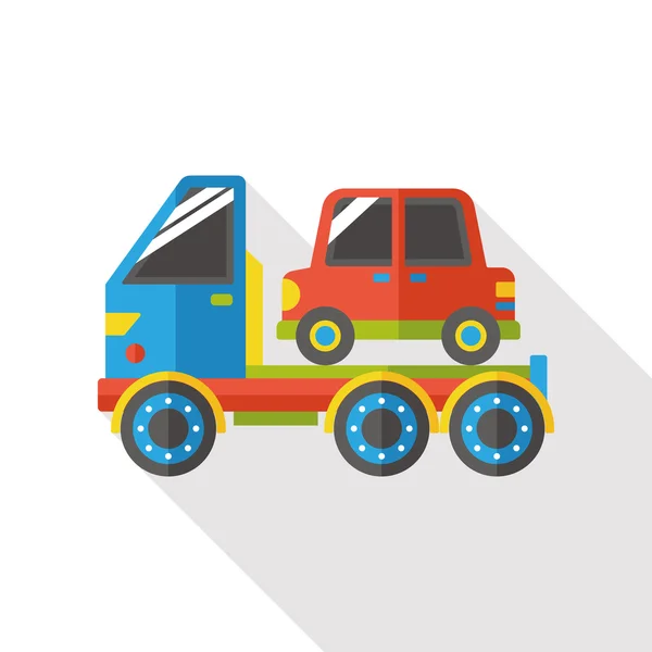 Truck transportation flat icon — Stock Vector