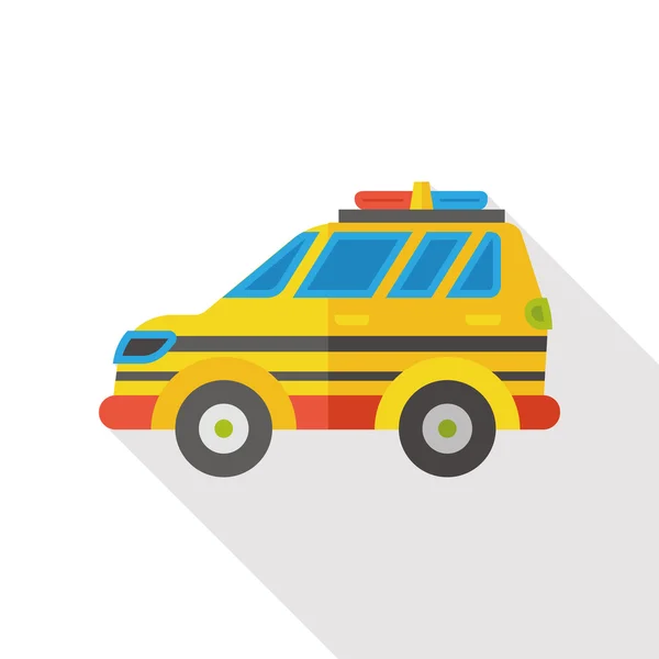 Carro transporte plano icono — Vector de stock