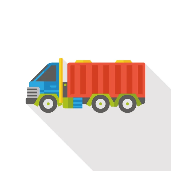 Truck transportation flat icon — Stock Vector