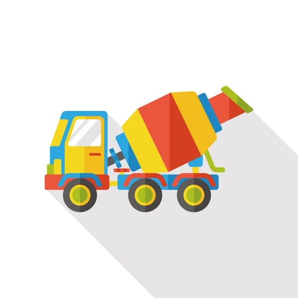 Trasporto camion icona piatta — Vettoriale Stock