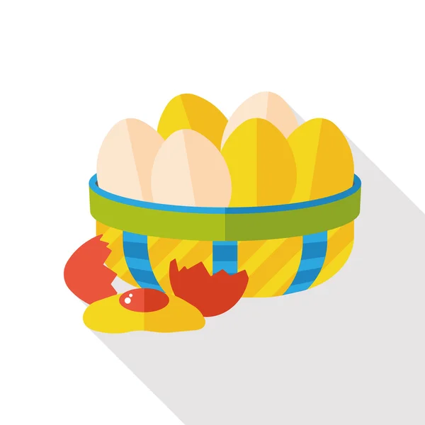 Lebensmittel Eier flache Symbol — Stockvektor