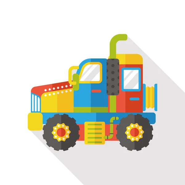 Camion transport icône plate — Image vectorielle