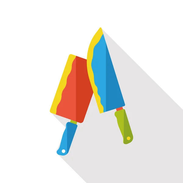 Kitchen knife flat icon — Stock Vector