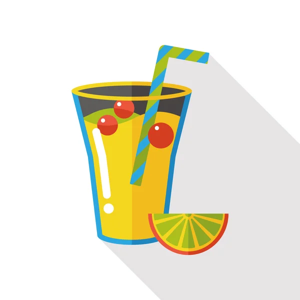 Zumo de frutas icono plano — Vector de stock