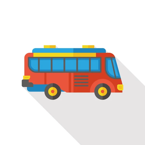 Bus de transporte icono plano — Vector de stock