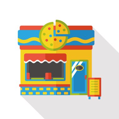 mağaza mağaza pizza düz simgesi