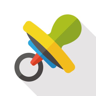 Bebek emzik düz simgesi