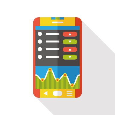 para cep telefonu düz simgesi