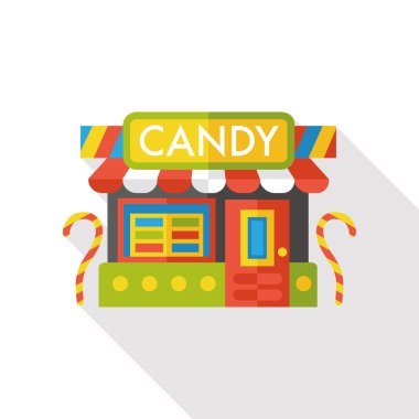 şeker dükkanı mağaza düz simgesi