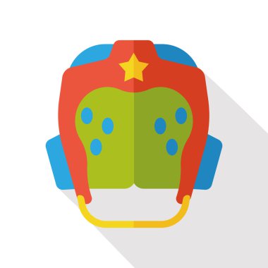 Spor boks kap düz simgesi