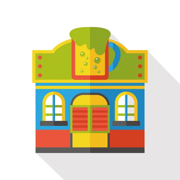 Tienda tienda de cerveza icono plano — Archivo Imágenes Vectoriales