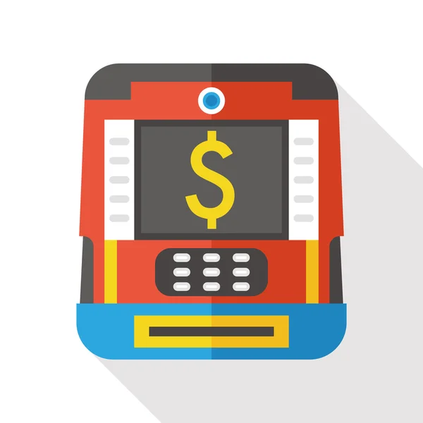Credit card machine flat icon — Stock Vector
