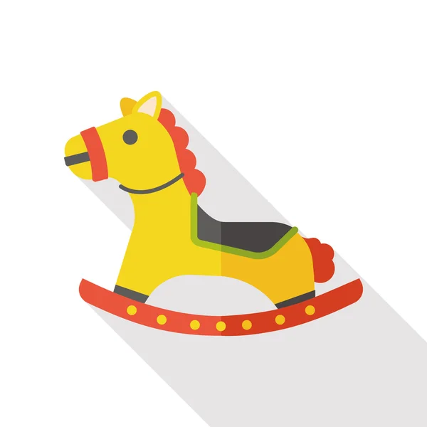 Jouet pour bébé cheval icône plate — Image vectorielle