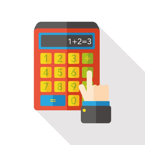 Equipo de herramientas calculadora icono plano — Vector de stock