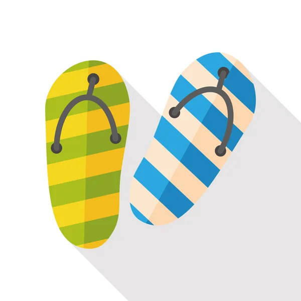 Pantoufles sandale icône plate — Image vectorielle