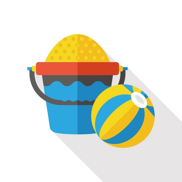 Beach ball and sand — Stock Vector © Mjak 13367659