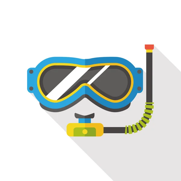 Swimming goggles flat icon — Stock Vector