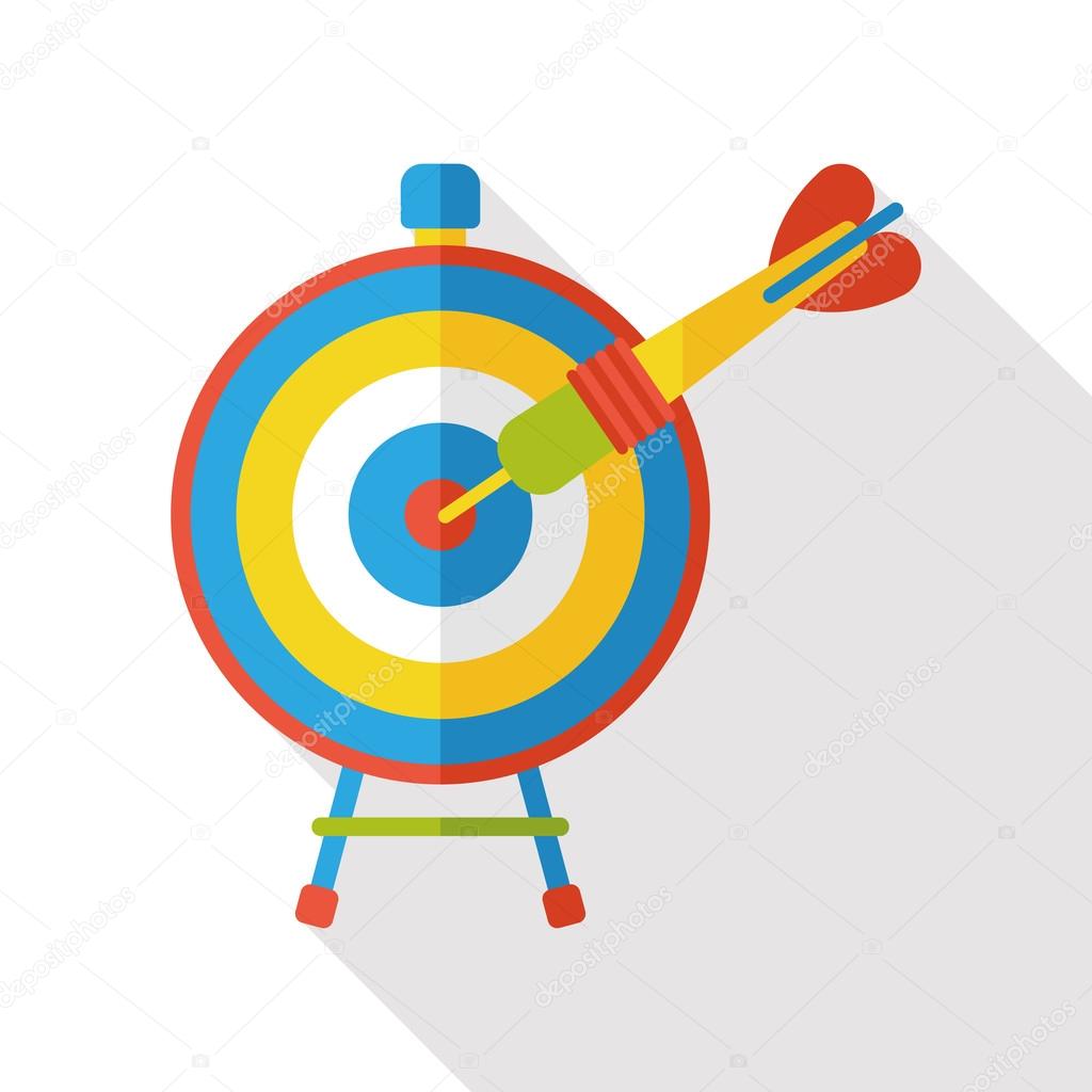 money Archery target flat icon