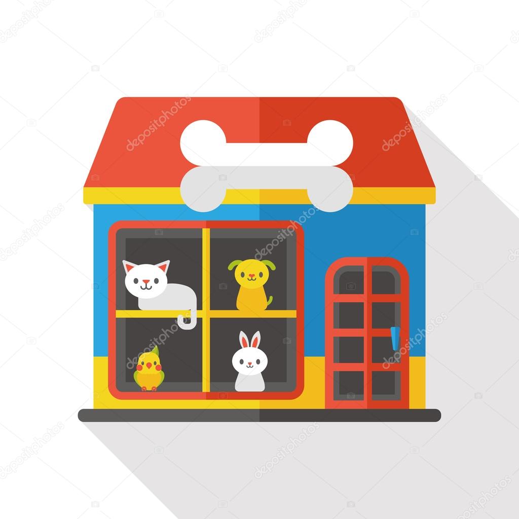 shop store pet flat icon