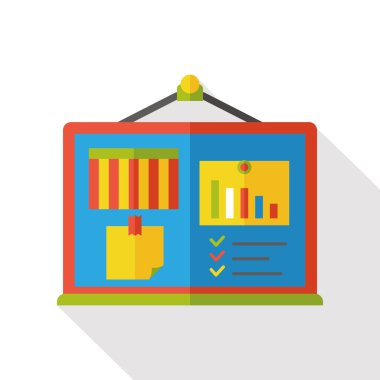 Bilgi grafik sunum düz simgesi