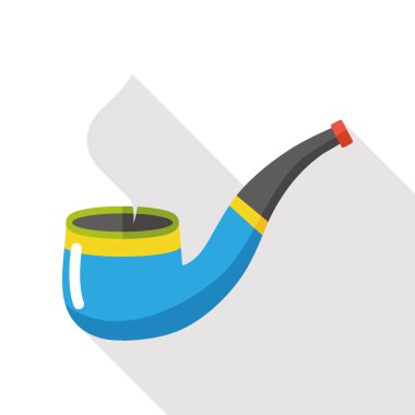 Tütün boru düz simgesi