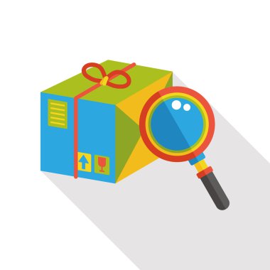 Lojistik mal düz simgesi