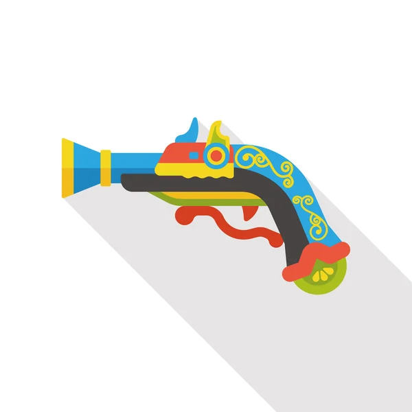 Gun weapon flat icon — Stock Vector