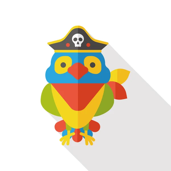 Pirate Parrot platte pictogram — Stockvector