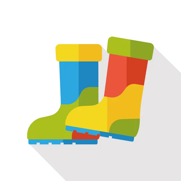 Rain boot flat ikonen — Stock vektor